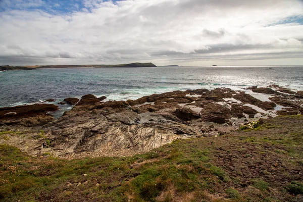 Nova Polzeath Bela Vista Para Mar Cornualha — Fotografia de Stock