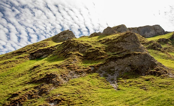 Mam Tor Eine Wunderschöne Landschaft Mit Bergen — Stockfoto