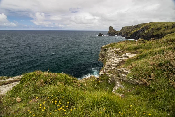 Nectan Glen Prachtig Uitzicht Bergen Zee Cornwall — Stockfoto