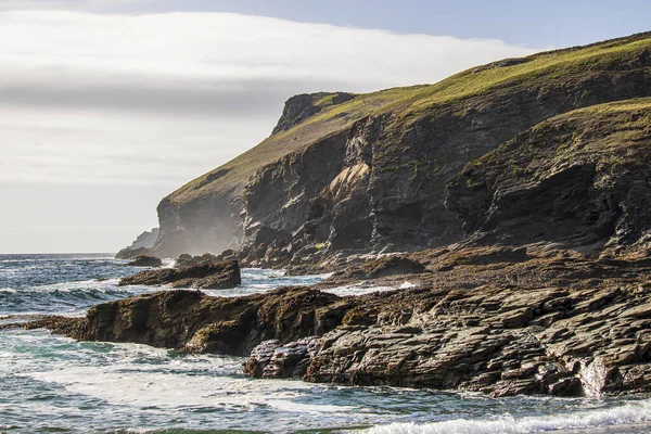 Polzeath 北コーンウォールの美しい海辺の風景 — ストック写真