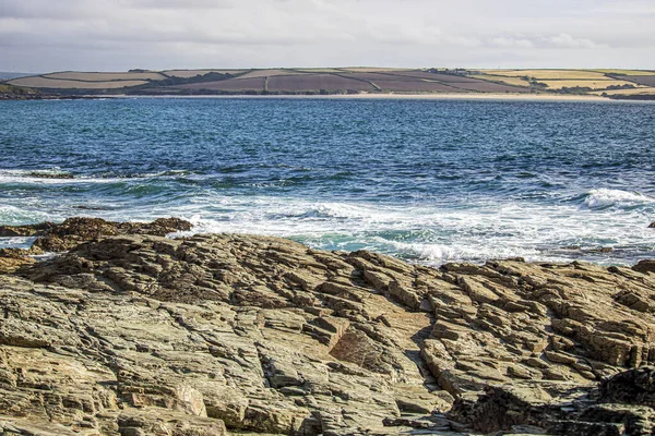 Polzeath Ett Vackert Kustlandskap Norra Cornwall — Stockfoto