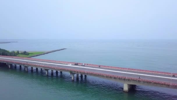 Pemandangan Udara Jembatan Sicao Taman Nasional Taijiang Tainan Taiwan — Stok Video