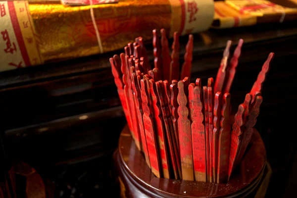 Fortune Sticks Temple Seam Chi Chi Sticks Esiimsi — Stock Photo, Image