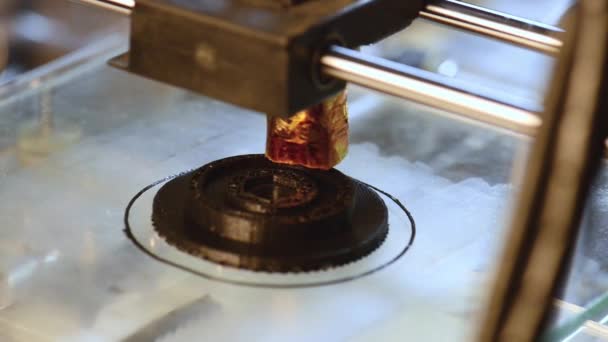 Printer Werkt Modellering Van Gesmolten Depositie — Stockvideo