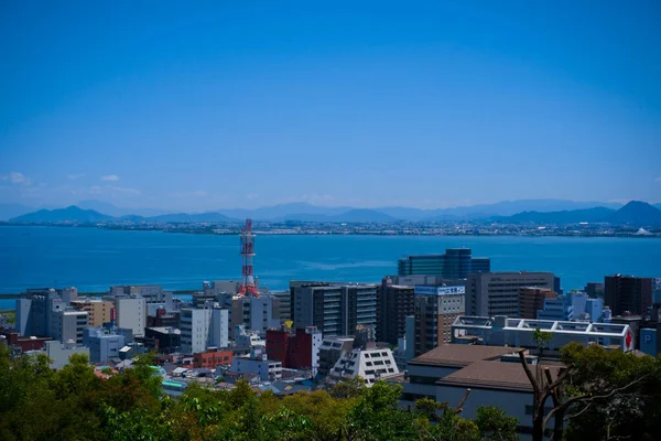 Otsu şehrinin manzarası, Japonya
