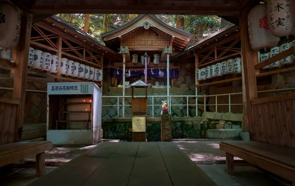 Sanctuaire Japonais Signe Les Lampes Traduisent Par Dieu Shiba — Photo