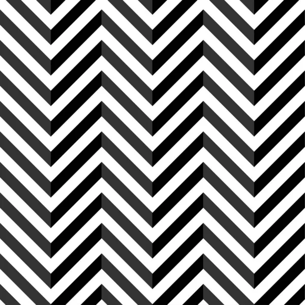 Rayas Negras Horizontales Zigzag Patrón Sin Costuras Textura Abstracta Vectorial — Archivo Imágenes Vectoriales