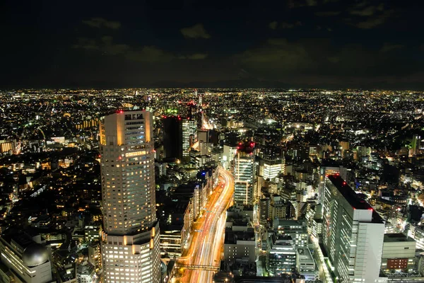 Γραφική Θέα Των Κτιρίων Δρόμο Μεταφορά Cityscape Στο Shibuya Tokyo — Φωτογραφία Αρχείου