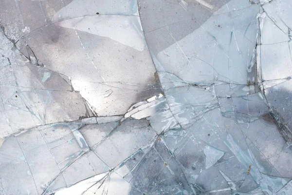 Sluiten Spiegel Glas Gebroken Gebarsten Textuur Achtergrond Ongeval Naar Beneden — Stockfoto