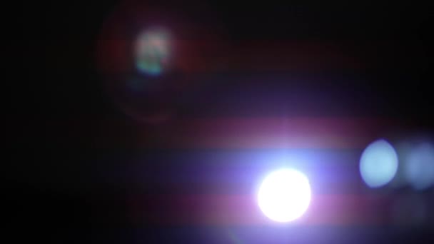 Bengala Óptica Fuga Luz Luces Destello Efecto Rayos Lámpara Iluminación — Vídeos de Stock