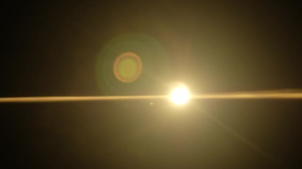 Optisk Lins Facklor Läcka Blixtljus Naturlig Belysning Lampa Strålar Effekt — Stockvideo