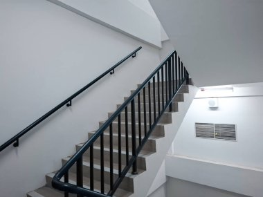 Indoor Stairway with Handrails in Building at Jusuf Kalla Library. Depok, Indonesia - 06 09 2025