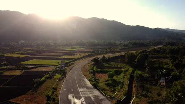 Rodovia Que Atravessa Sul Ilha Java Indonésia — Fotografia de Stock