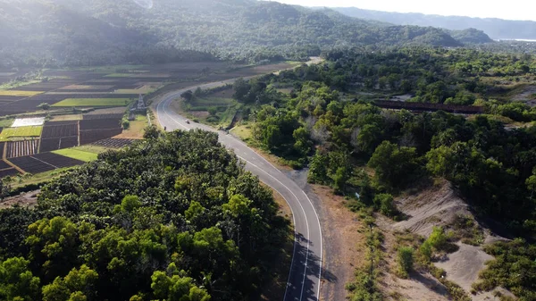 Carretera Que Cruza Sur Isla Java Indonesia —  Fotos de Stock