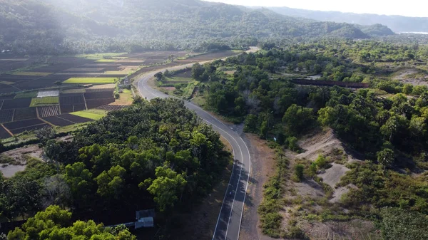 Carretera Que Cruza Sur Isla Java Indonesia —  Fotos de Stock