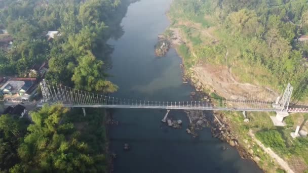Widok Lotu Ptaka Rzekę Opak Pundong Bantul — Wideo stockowe