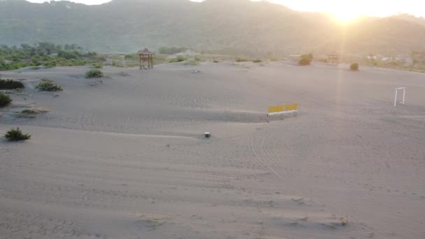 Flygbilder Gumuk Pasir Sand Dune Yogyakarta Indonesien — Stockvideo