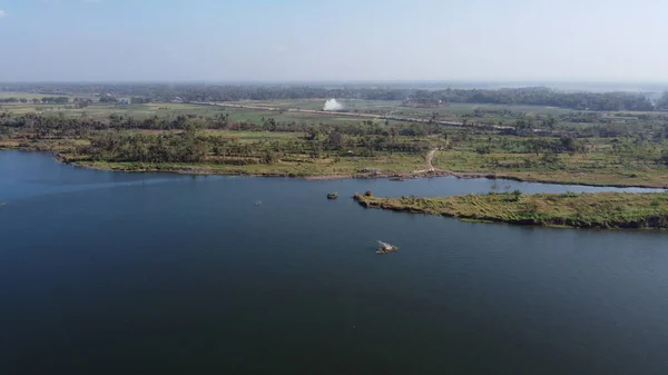 Estuaire Rivière Opak Est Très Beau Bantul Yogyakarta — Photo