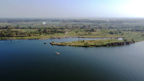 Estuaire Rivière Opak Est Très Beau Bantul Yogyakarta — Photo