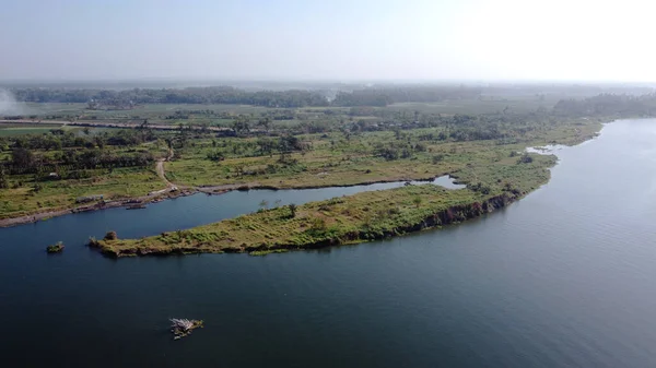 Estuaire Rivière Opak Est Très Beau Bantul Yogyakarta — Photo