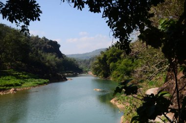 Imogiri Bantul 'daki temiz ve güzel oyo nehri.