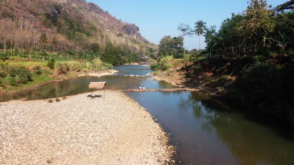 Oyo Rivier Zomer Bantul Yogyakarta — Stockfoto