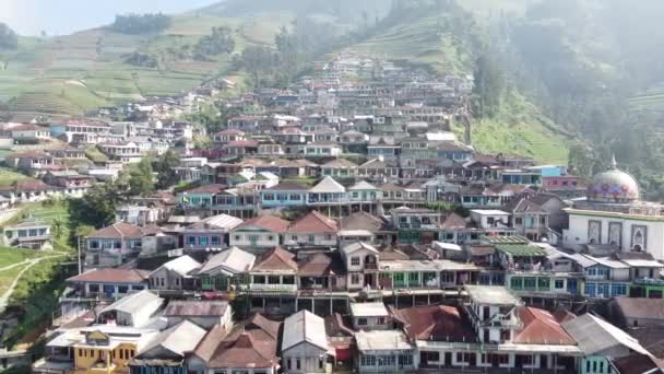 Paisagem Rural Nas Encostas Monte Sumbing — Vídeo de Stock