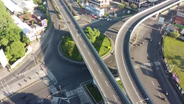 Yogyakarta Indonesia Agosto 2020 Imágenes Aéreas Del Paso Elevado Jombor — Vídeo de stock