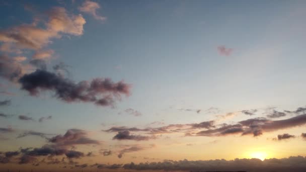 Imágenes Aéreas Hermoso Cielo Crepuscular — Vídeo de stock