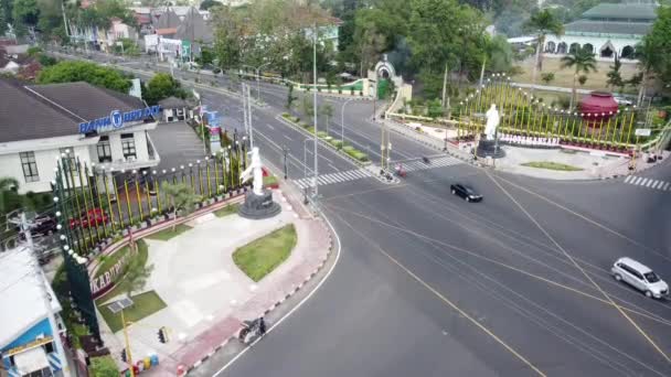 Yogyakarta Indonésie Září 2020 Letecký Pohled Provoz Bantul Regency — Stock video