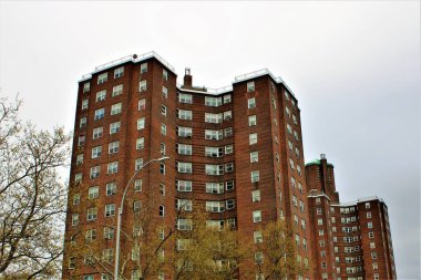 Bronx New York 'ta bir kentsel alanda mimari fotoğraf