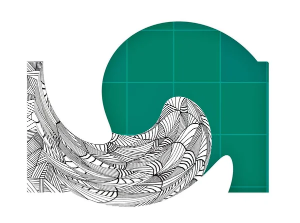 Абстрактна Ілюстрація Геометричній Формі Білому Тлі — стокове фото
