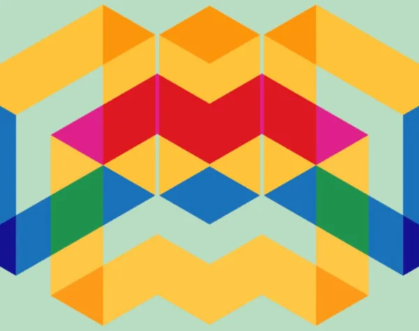 Ilustración Abstracta Fondo Geométrico Multicolor —  Fotos de Stock