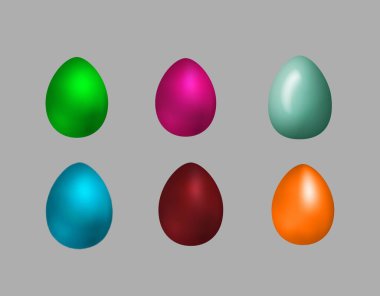 illustration of a set of easter eggs