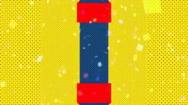 Dijital efektli soyut bir illüstrasyonun videosu