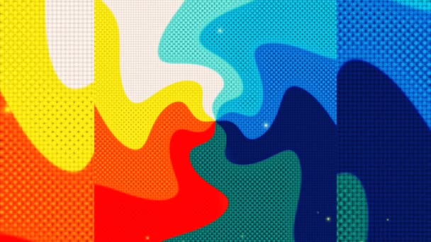 Vídeo Una Ilustración Abstracta Con Efecto Digital — Vídeo de stock