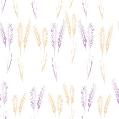 Beyaz arkaplanda turuncu ve mor renklerin kusursuz vektör deseni. tock illüstrasyon.