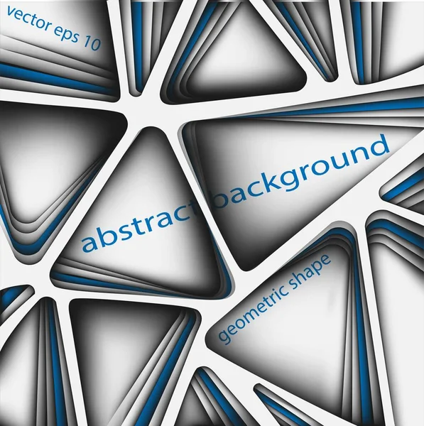 Kesim katmanlarının parlak, beyaz, mavi, geometrik arkaplanı. Kağıt tasarımı. Çizgiler ve üçgenler. Poster, afiş, reklam, iş için tasarım. Stok vektörü.