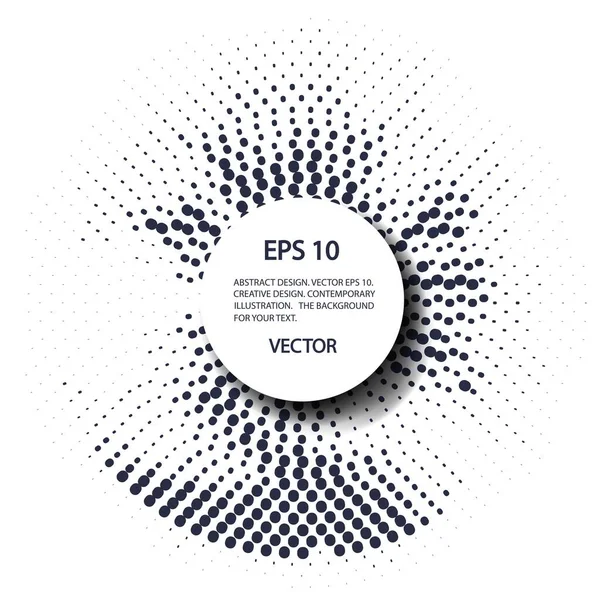 Ortasında düğme olan noktaların arkaplanı. Noktaların soyut gradyan arkaplanı. Dekorasyon için tasarım. Stok vektörü.