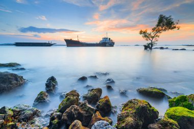 Batam Adası 'nda Tanker Gemisi 
