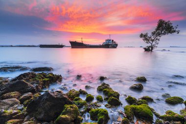 Batam Adası 'nda Tanker Gemisi 