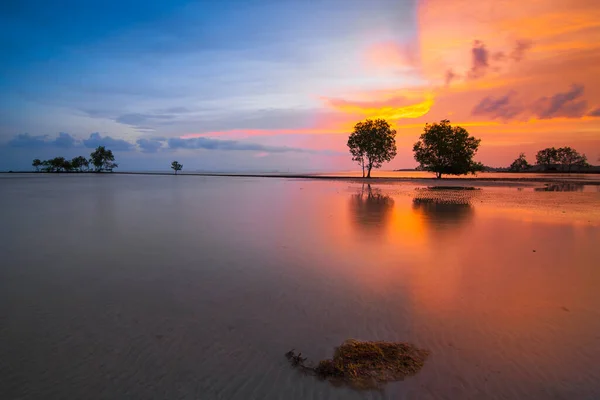 Krásná Atmosféra Malajském Pobřeží Ostrova Batam Ideální Místo Odpočinku Rodinou — Stock fotografie