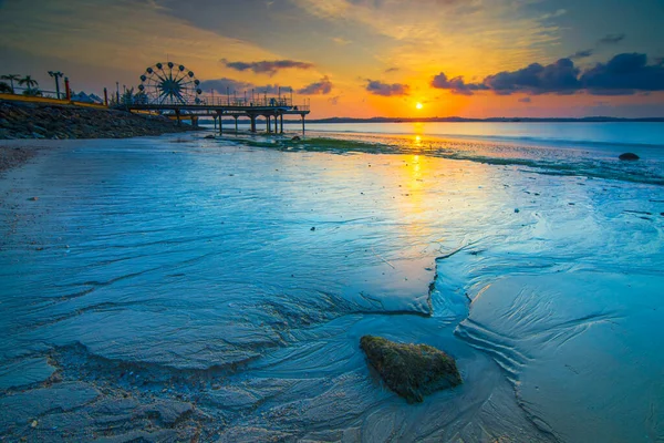 Increíble Salida Del Sol Isla Ocarina Batam Lugar Adecuado Para — Foto de Stock