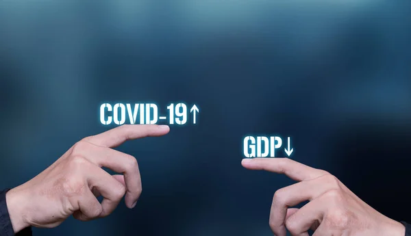 Coronavirus küresel borsayı batırıyor. Covid-19 sonrası iş analizi, iş konsepti, covid19 döneminden sonra