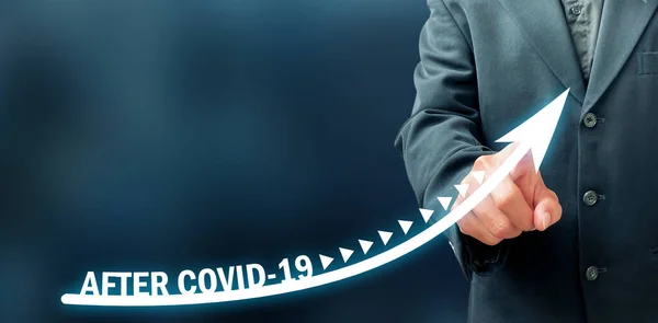 Geschäftswachstumsanalyse Nach Covid Geschäftskonzept Nach Covid19 Periode — Stockfoto
