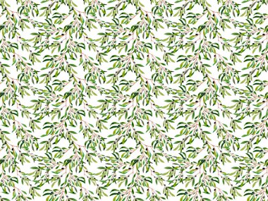 Suluboya el, pürüzsüz zeytin yaprağı deseni.