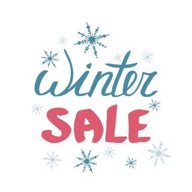 El yazısı kış mevsimlik ilham verici harfler.