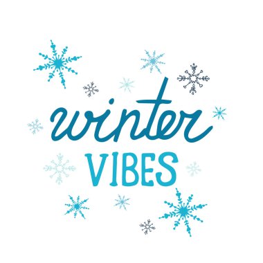 El yazısı kış mevsimlik ilham verici harfler.