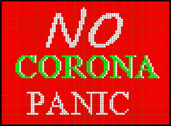 pixel picture text-No CORONA panic