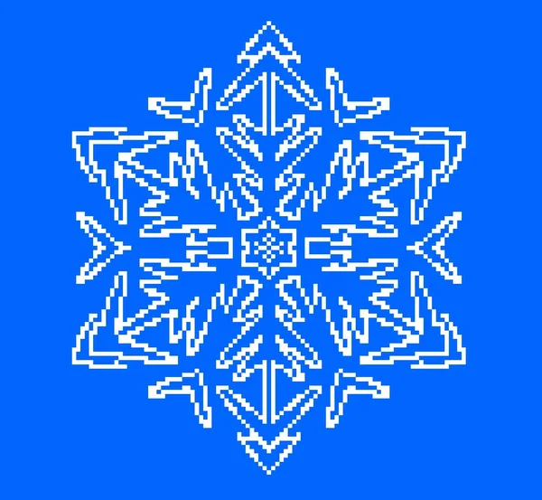 Gebreid Patroon Unisex Sneeuwvlokken Pixel Patroon Hoge Kwaliteit Illustratie — Stockfoto